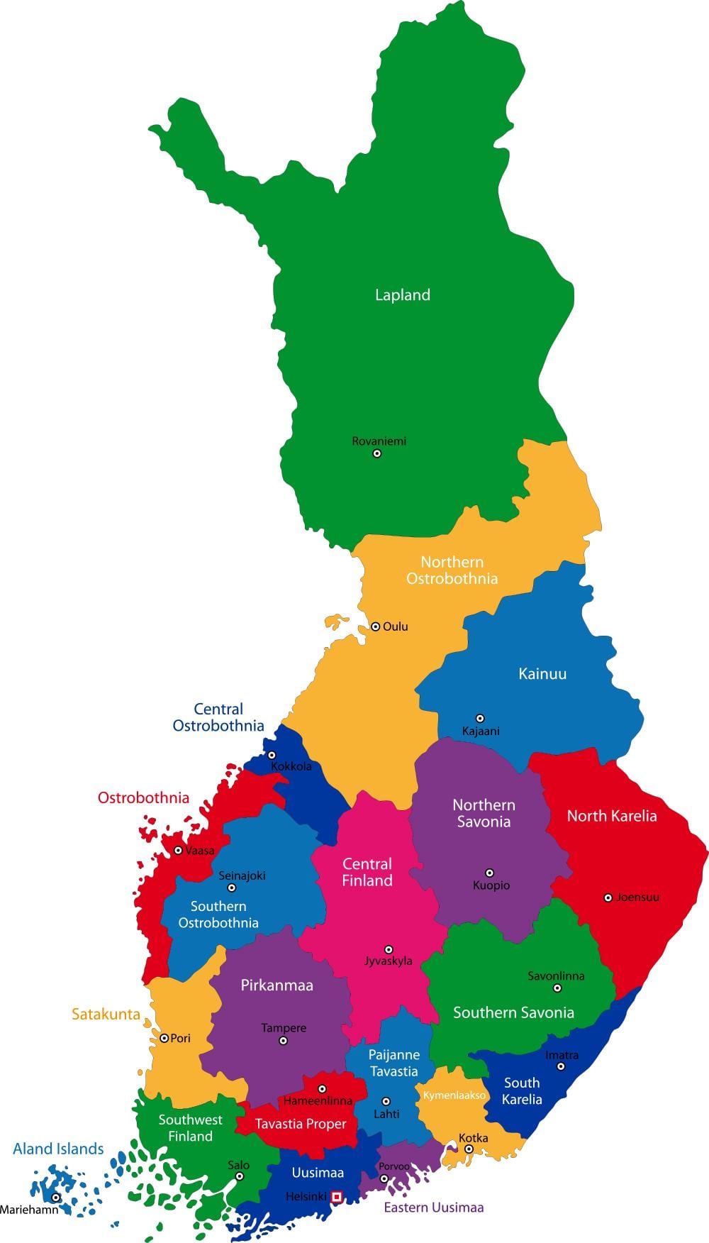 Finland ਸੂਬੇ ਦਾ ਨਕਸ਼ਾ