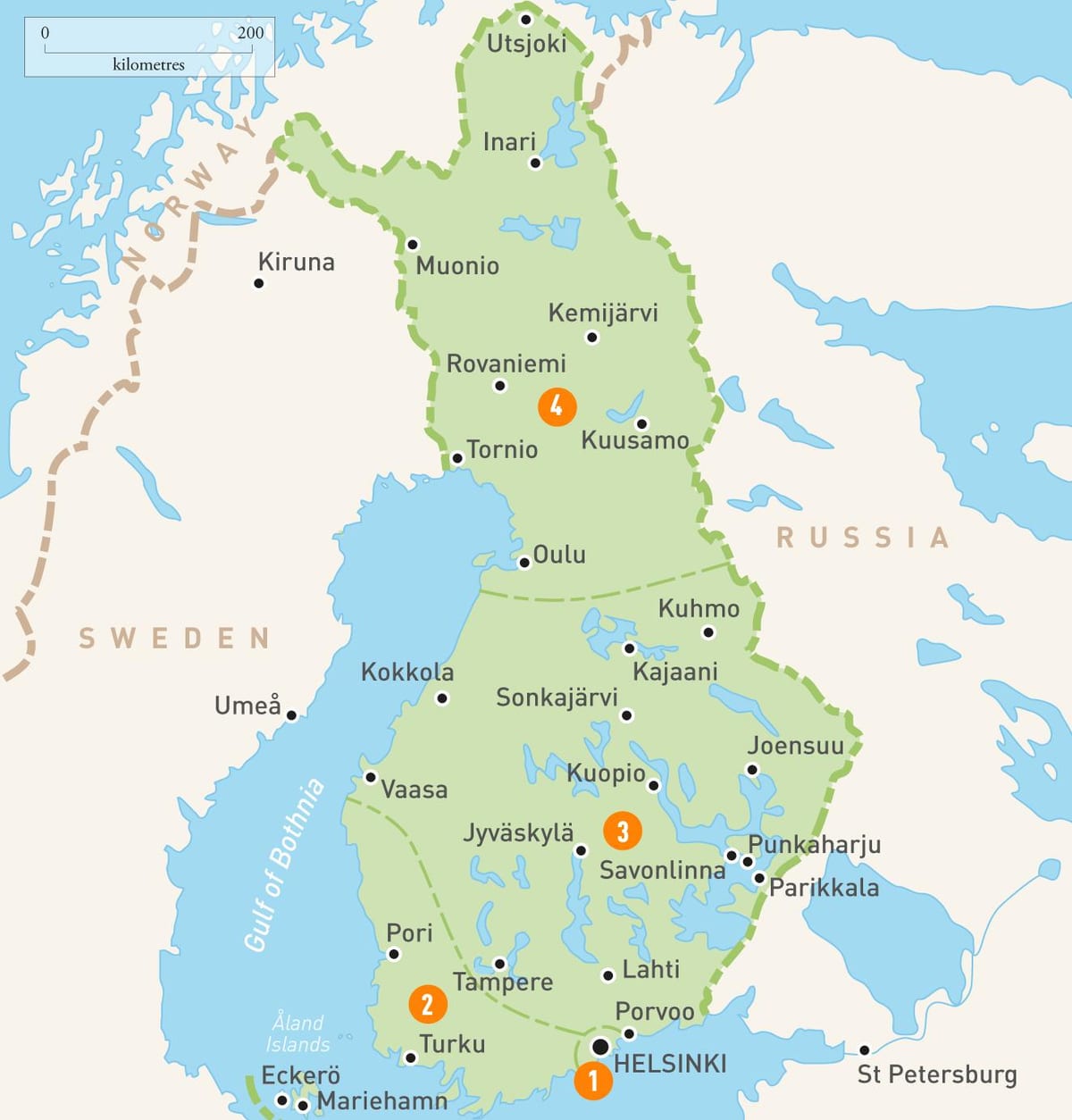 ਨਕਸ਼ਾ ਦੇ Finland lakes