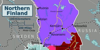ਨਕਸ਼ਾ ਦੇ ਉੱਤਰੀ Finland