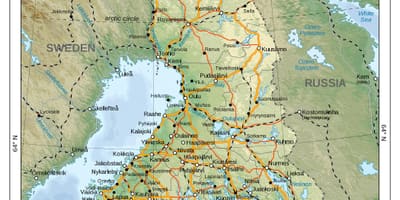 ਨਕਸ਼ਾ ਦੇ ਸਰੀਰਕ Finland