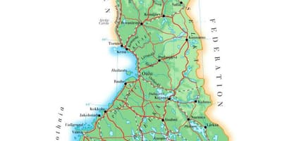 ਨਕਸ਼ਾ ਦੇ Finland ਉਚਾਈ