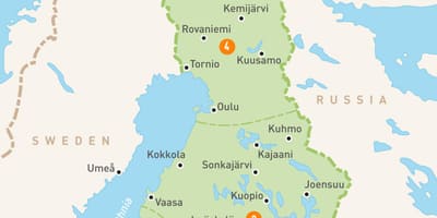 ਨਕਸ਼ਾ ਦੇ Finland lakes