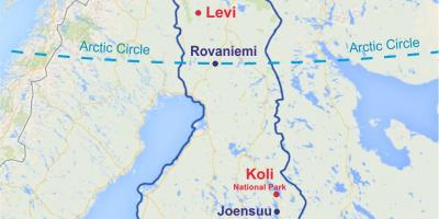 Finland ਲੇਵੀ ਦਾ ਨਕਸ਼ਾ
